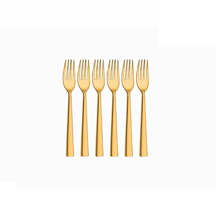 SHRI & SAM JFCH-2316 RG LOTUS ROSE GOLD PLAIN DESSERT FORK