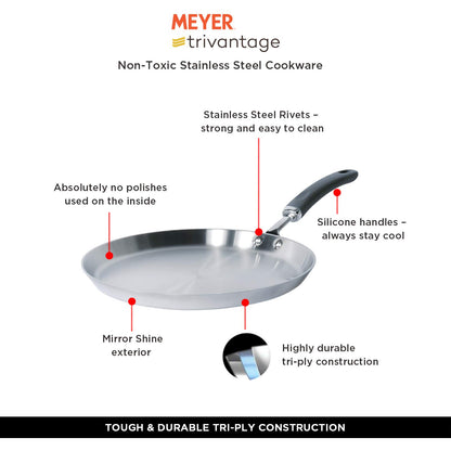 MEYER 31611 TRIVANTAGE OPEN FLAT TAWA 28CM