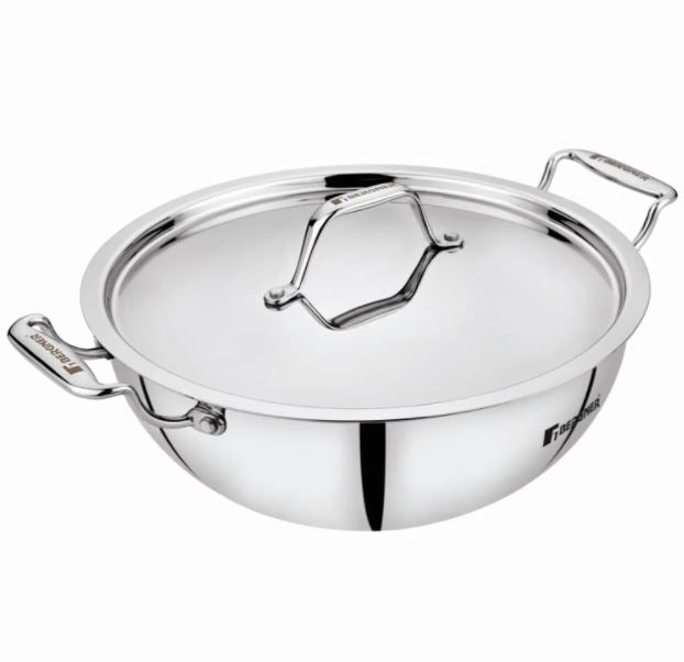 BERGNER 1542 DEEP KADAI 22 CM S/S WITH LID